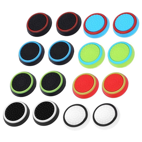 Cart In Mart 8 Pairs Silicone Thumb Grips Cover Caps For Controller Joystick- Universal