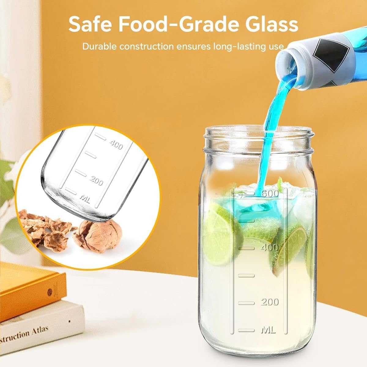 Cart In Mart Pitcher Glass Borosilicate Water Jug for Juice Iced Tea Milk and Beverage