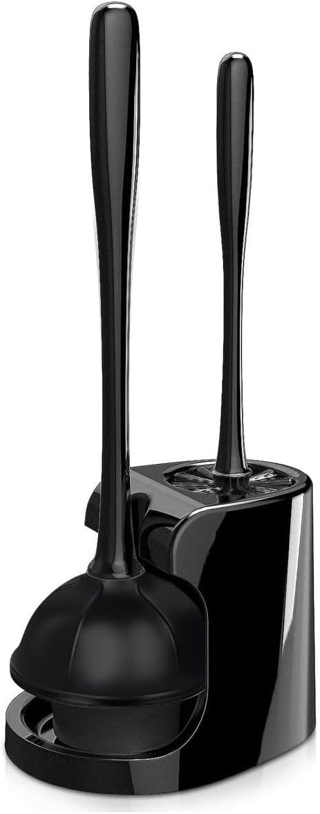 Cart In Mart Toilet Brush & Plunger Set with Holder Cleaning Kit for Toilet & Drain