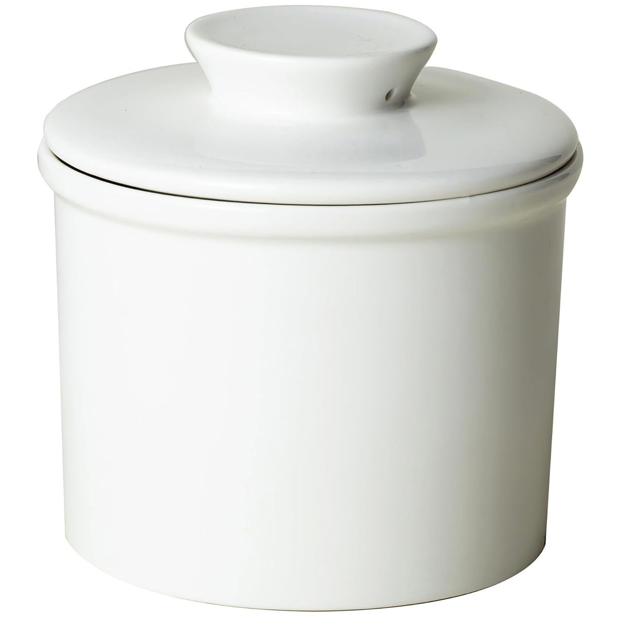 Cart In Mart Ceramic Butter Crock with Lid - Porcelain Butter Keeper for Countertop Storage
