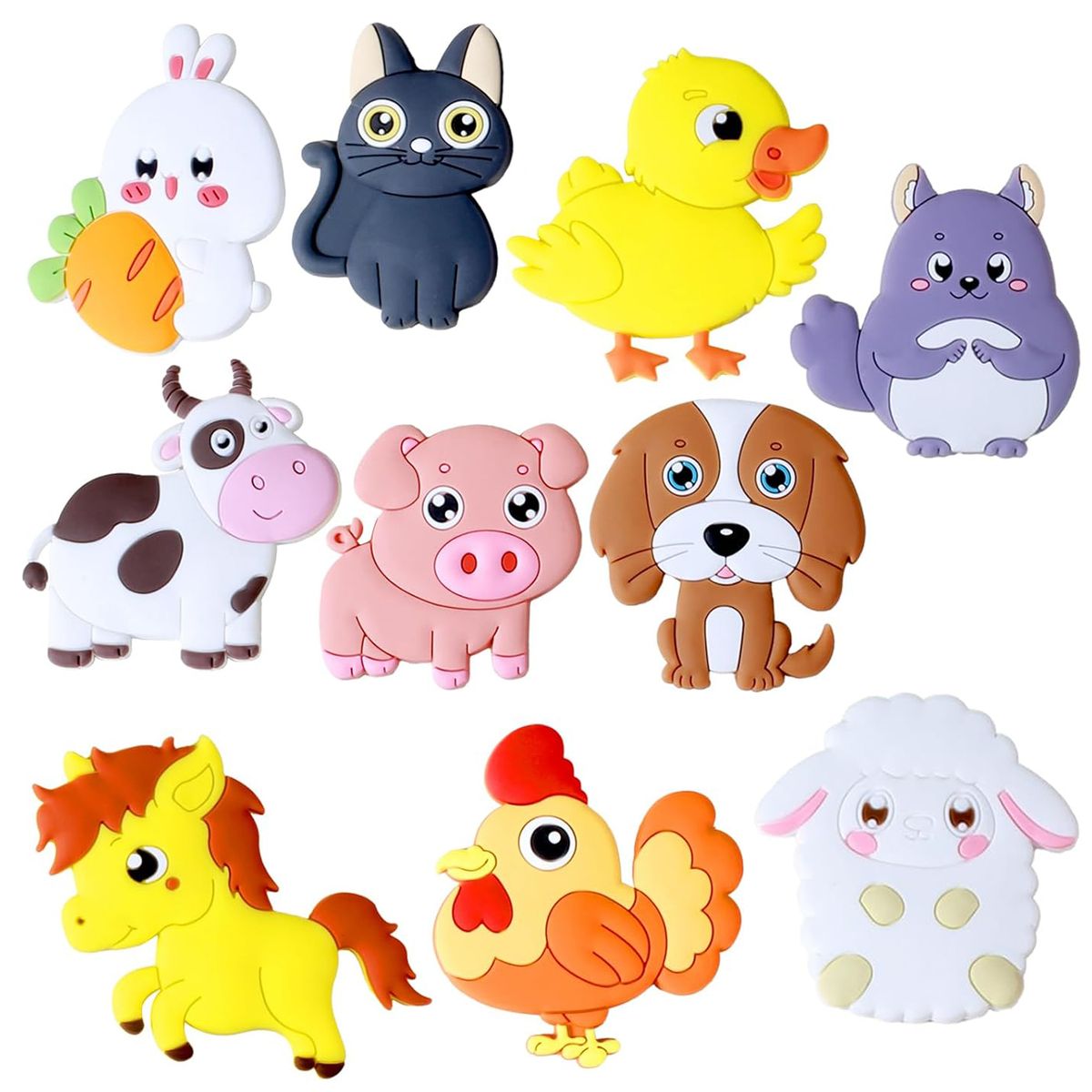Cart In Mart 10Pcs Kids Fridge Magnets Cute Farm Animal Magnets for Toddlers Baby Gift