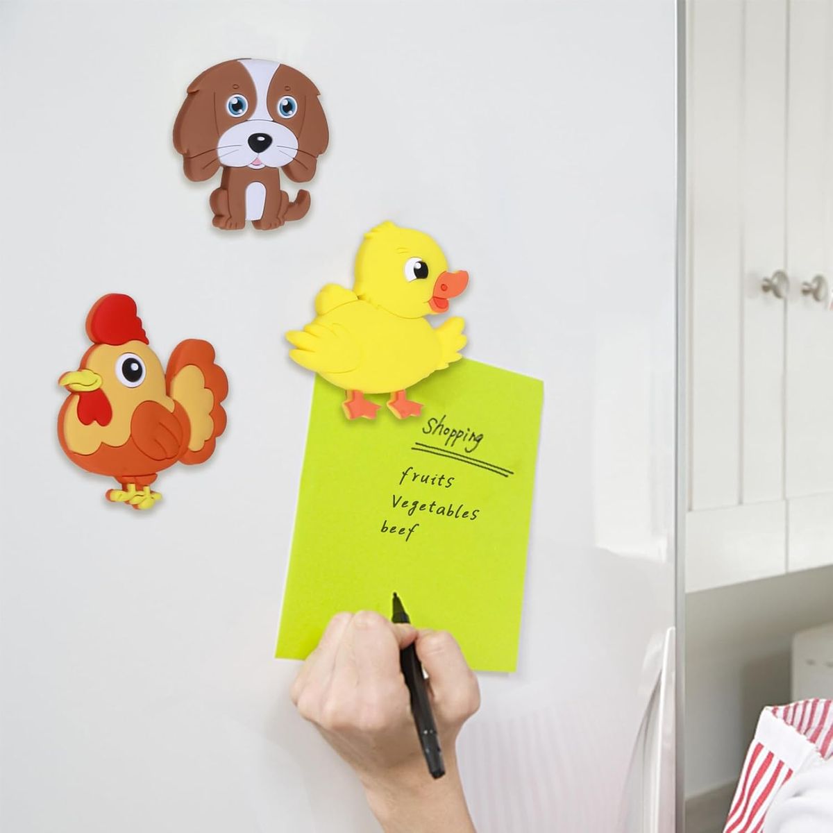 Cart In Mart 10Pcs Kids Fridge Magnets Cute Farm Animal Magnets for Toddlers Baby Gift