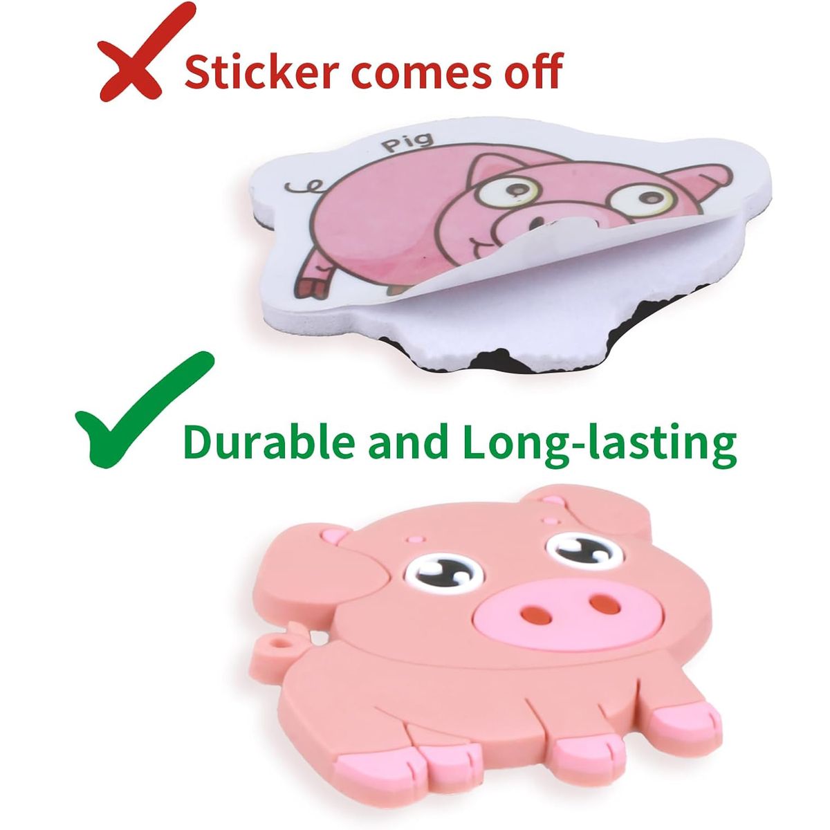 Cart In Mart 10Pcs Kids Fridge Magnets Cute Farm Animal Magnets for Toddlers Baby Gift