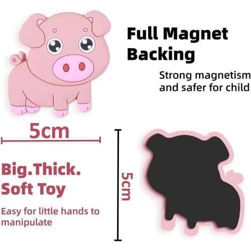 Cart In Mart 10Pcs Kids Fridge Magnets Cute Farm Animal Magnets for Toddlers Baby Gift