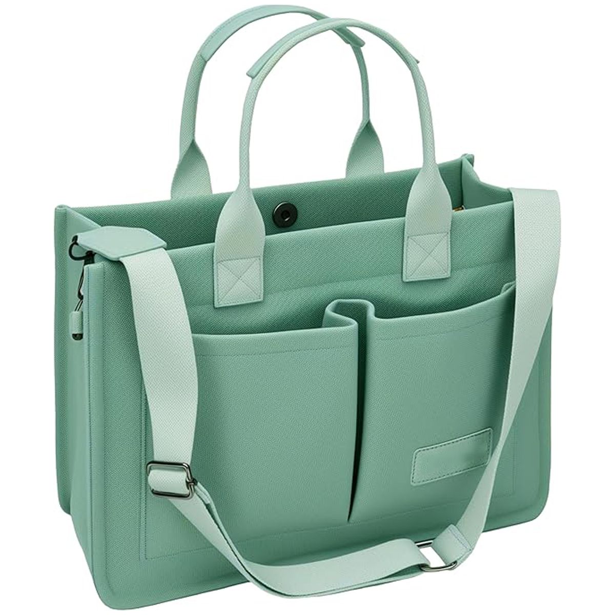 Cart In Mart Cotton Canvas Tote Bag Reusable Eco Shopper Grocery Beach Book Women & Men - Green
