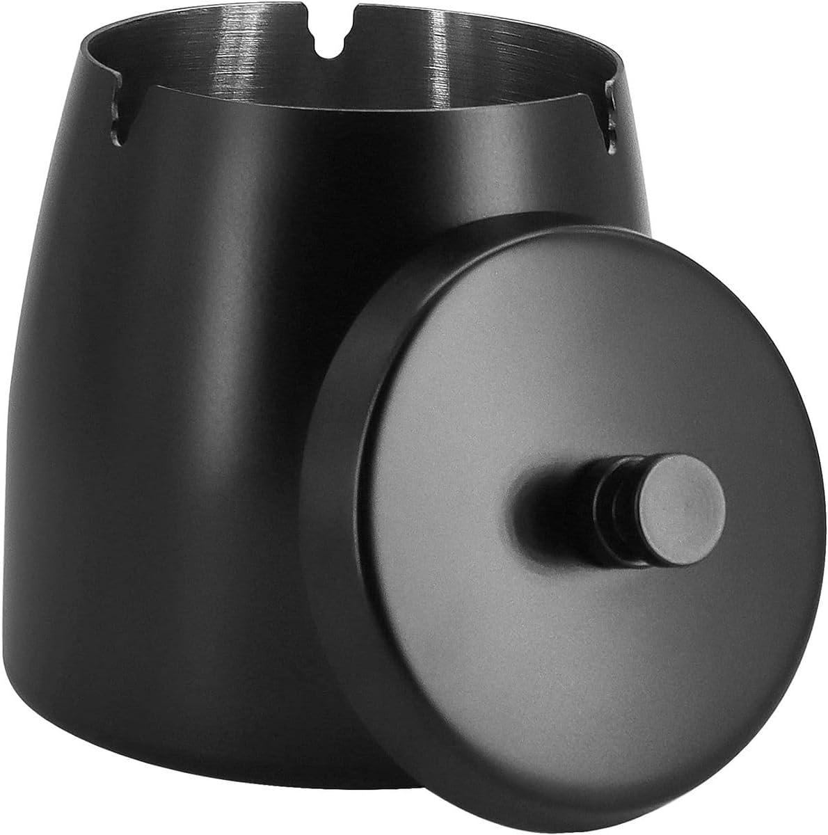 Cart In Mart Ashtray With Lid For Cigarette Stainless Steel Smokeless Odorless Windproof - L