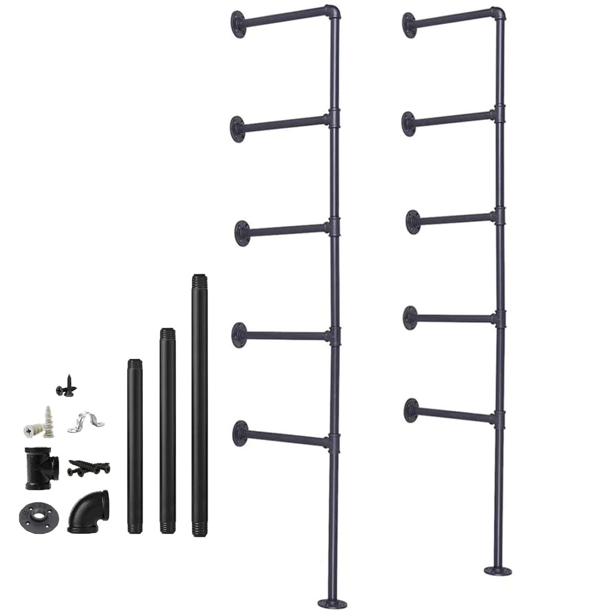Cart In Mart WallMounted Iron Pipe Shelf Bracket Frame Ceiling Storage Rack DIY Shelving