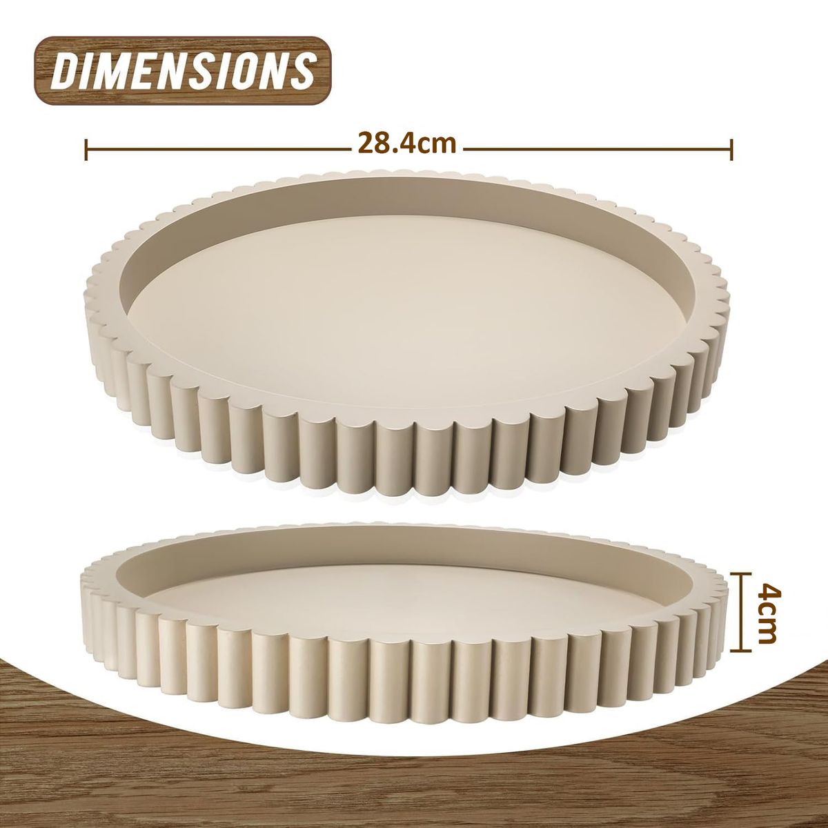 Cart In Mart Minimalist Round Concrete Tray Decorative Cement Catchall Dish for Jewelry