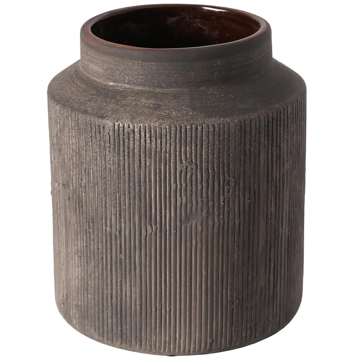 Cart In Mart Rustic Terracotta Ceramic Decorative Vase for Dining Table Living Room