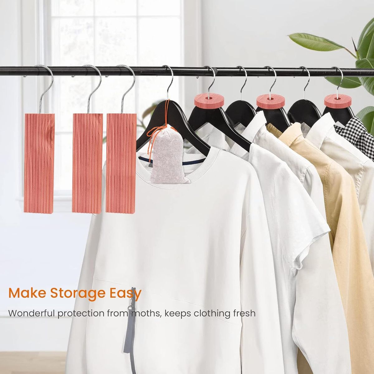 Cart In Mart 56-Piece Cedar Blocks Natural Fresh Scented for Clothes Storage Repels Moths
