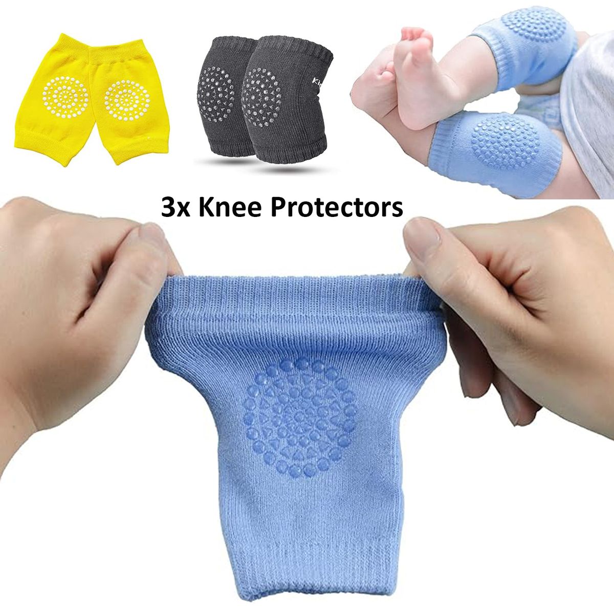 Cart In Mart Baby Head Protector Backpack Soft Plush Prevent Back Fall with 3 knee pads