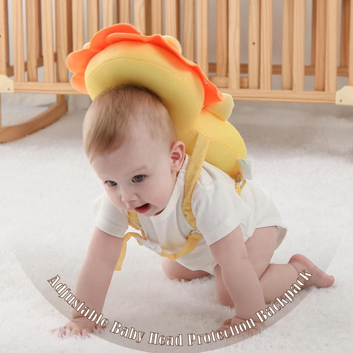 Cart In Mart Baby Head Protector Backpack Soft Plush Prevent Back Fall with 3 knee pads