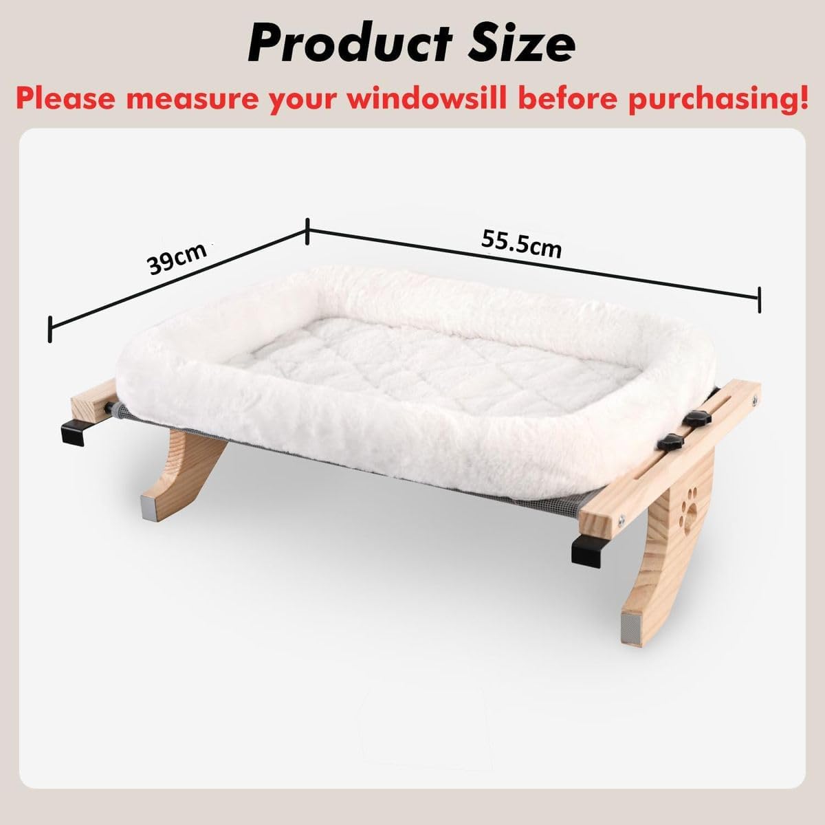 Cart In Mart Cat Sill Window Perch Sturdy Hammock with Cushion