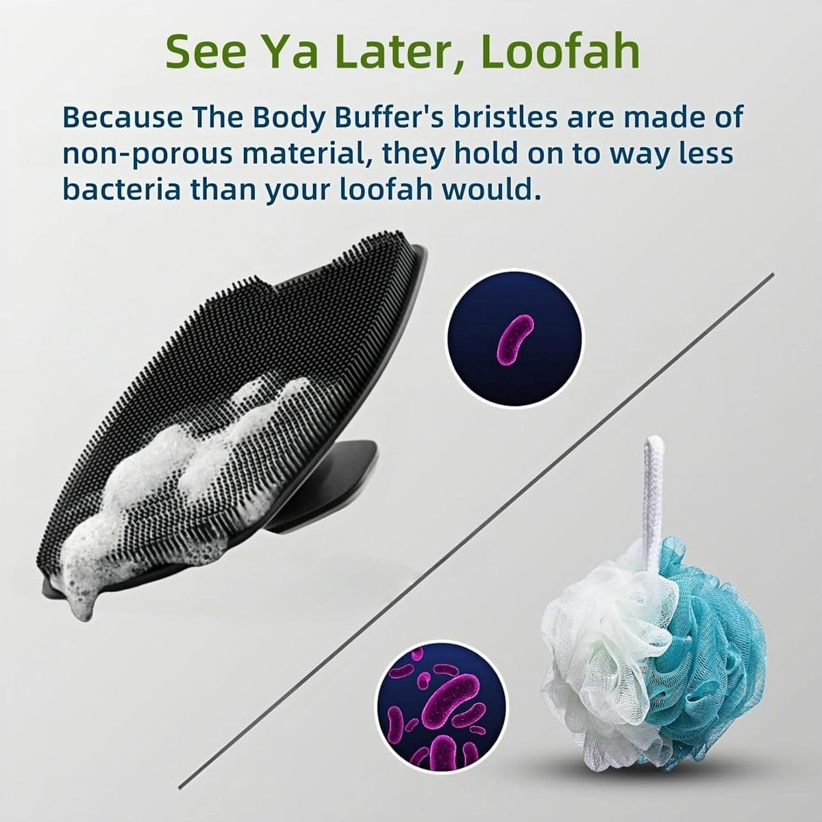 Cart In Mart Silicone Exfoliating Body Scrubber for Shower Bath Brush - 2 Pack