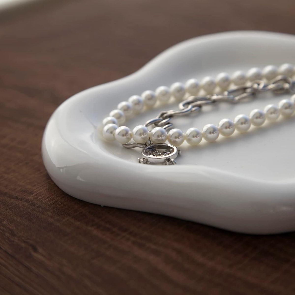 Cart In Mart Ceramic Jewellery Tray Trinket Dish Decorative Vanity Ring Holder Key Plate