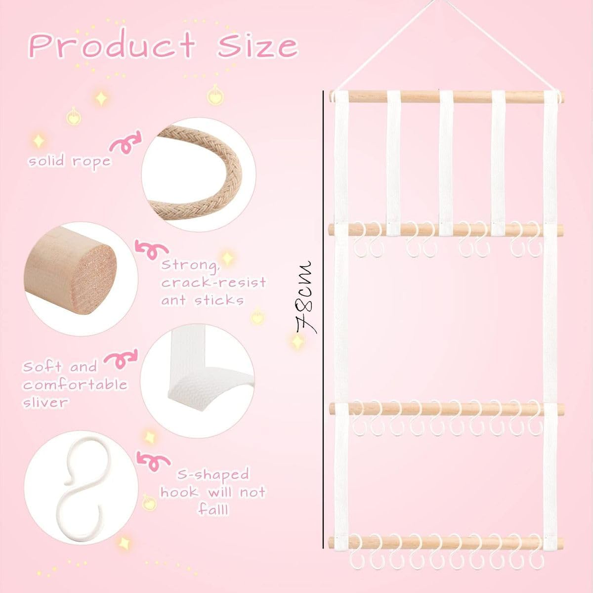 Cart In Mart Headband Holder Hair Bows Organizer Wall Hanging Baby Girl Hair Accessories