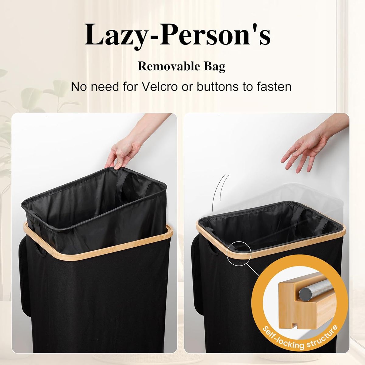 Cart In Mart Large Laundry Hamper with Lid and Removable Inner Bag Collapsible Waterproof