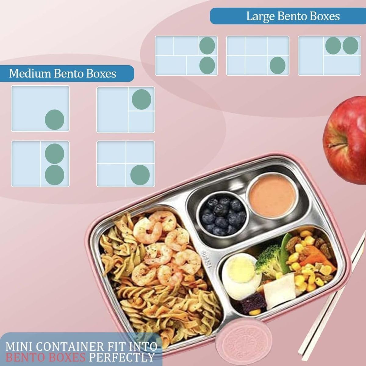 Cart In Mart 8 Pack Condiment Containers with Lids Reusable Stainless Steel Sauce Cups