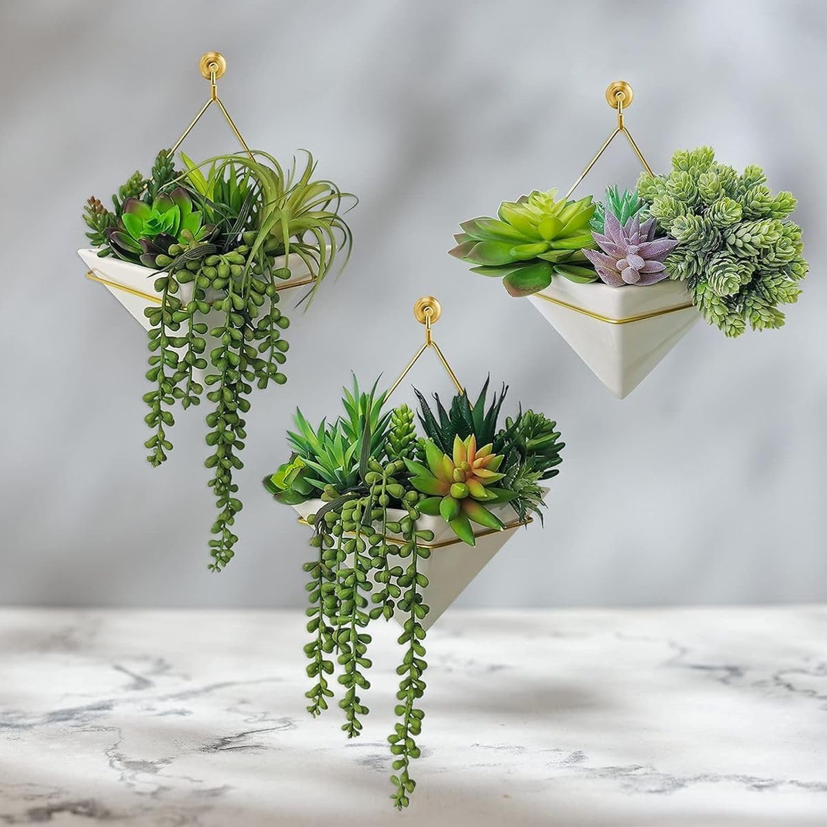 Cart In Mart Assorted Artificial Succulents - Unpotted Faux Greenery Picks - 19 Piece