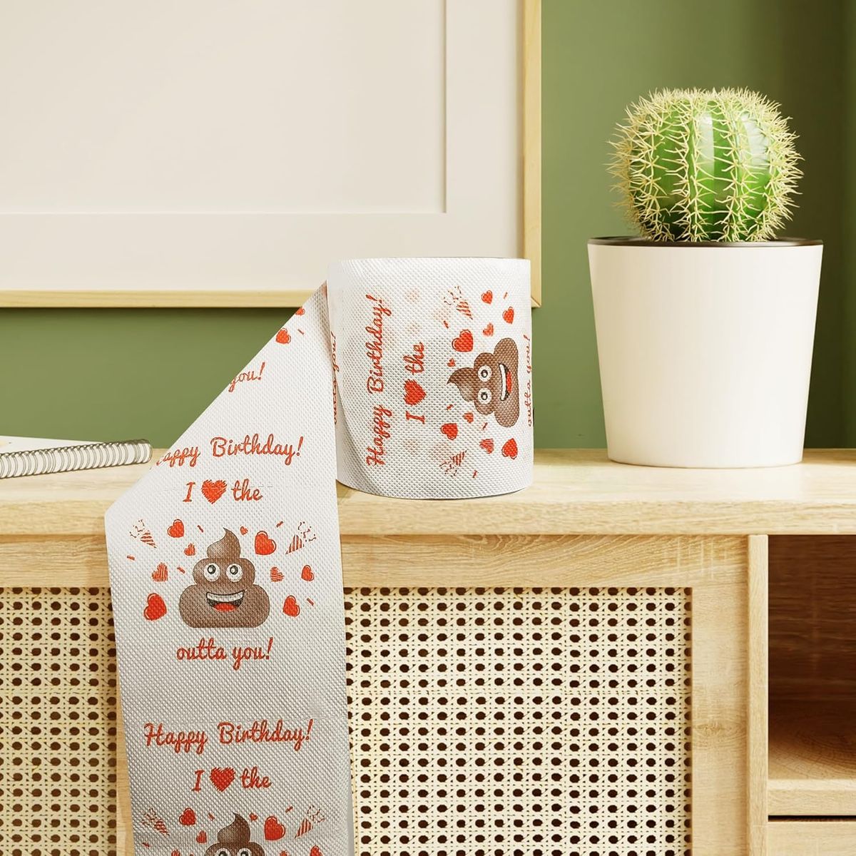 Cart In Mart Love Poop Toilet Paper Roll Funny Valentine's Day Gag Cute Gift for Him/Her