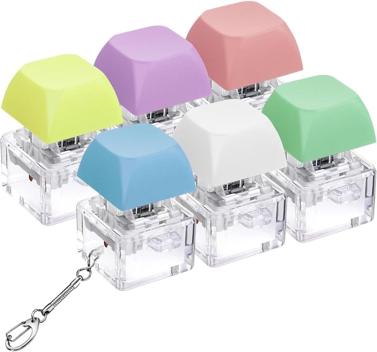 Cart In Mart 6 Pack LED Keyboard Clicker Fidget Toys Key Stress Relief Cube with Light