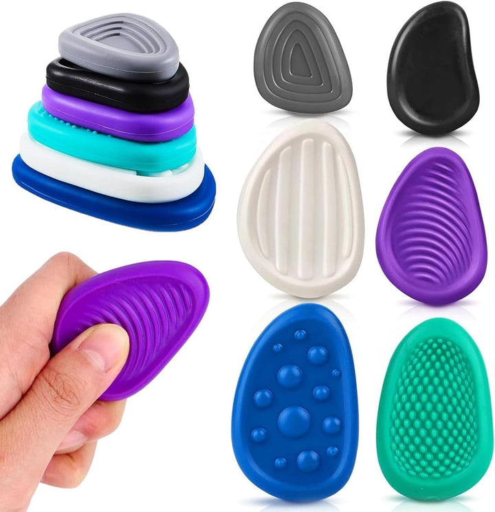 Cart In Mart 6Pack Sensory Stone Fidget Toys Textured Worry Stones Anx ...