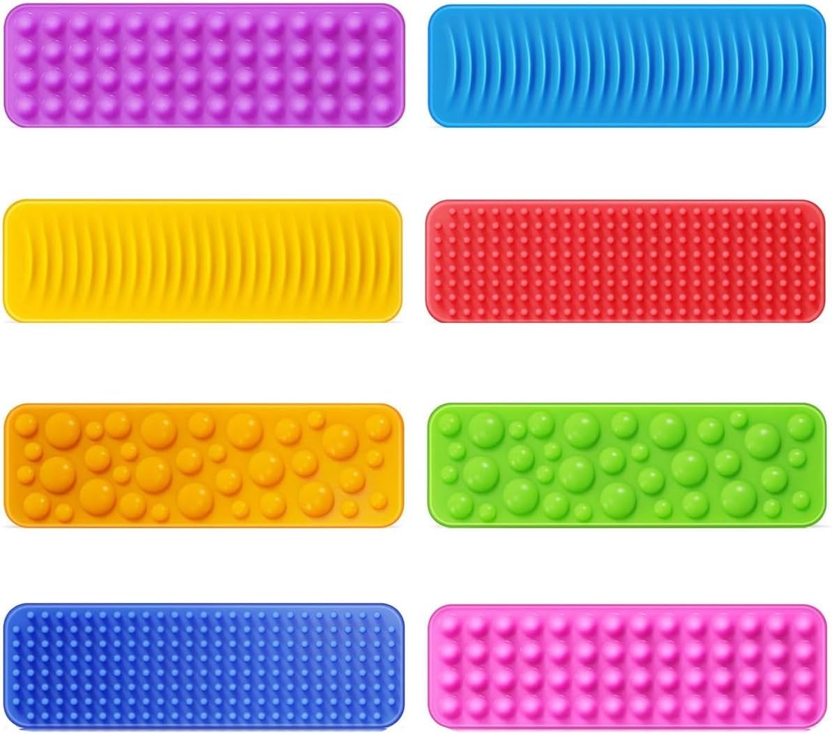 Cart In Mart Suction Sensory Fidget Toys Textured Calm Strips Autism Anxiety Relief Pack of 8