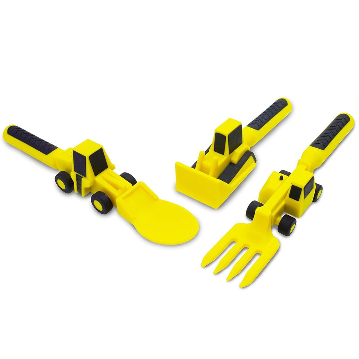 3Piece Toddler Construction Truck Utensil Set Silverware Kids Fork Spoon Set