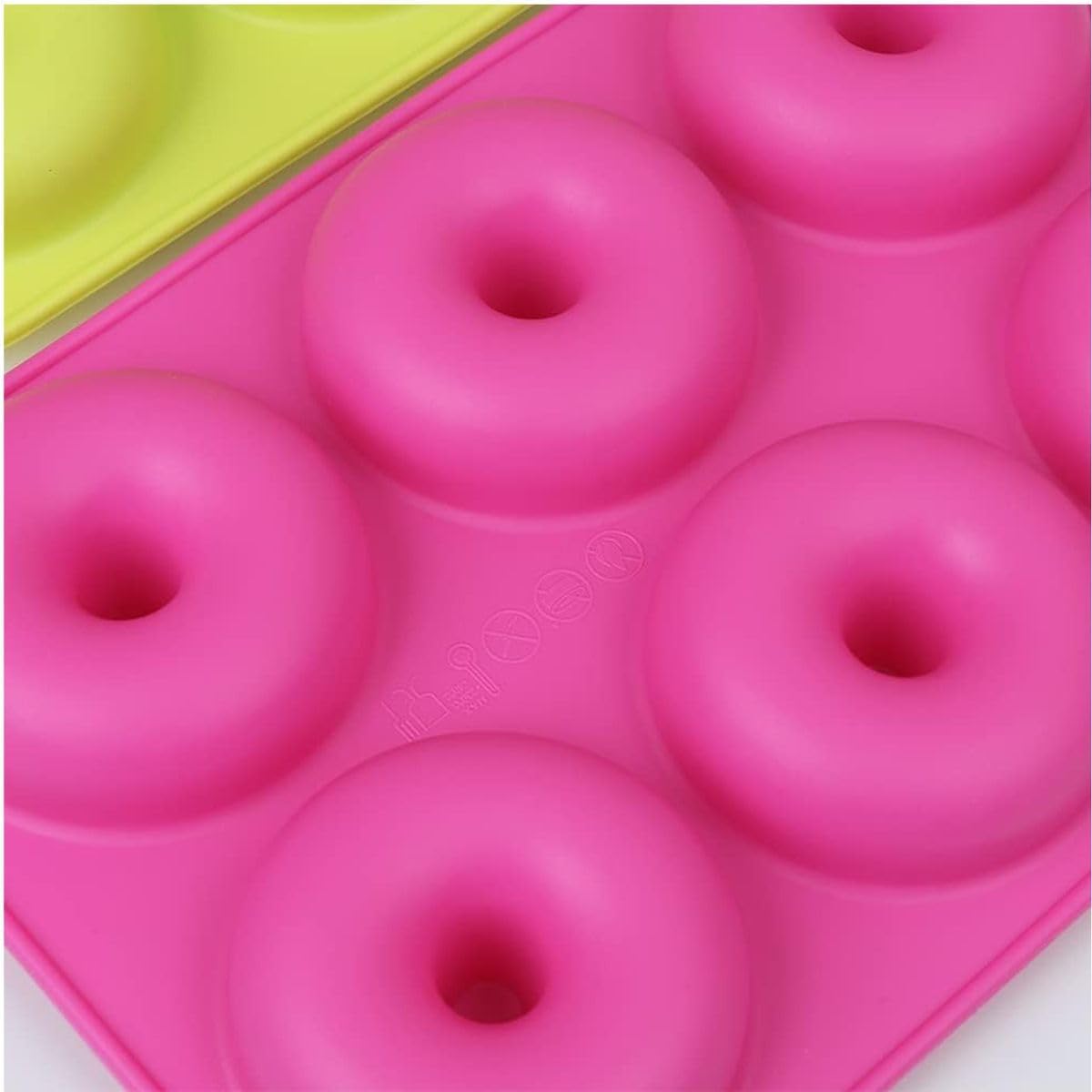 Cart In Mart 3 Pack Silicone Donut Molds Non-Stick Food Grade Reusable Baking Pans