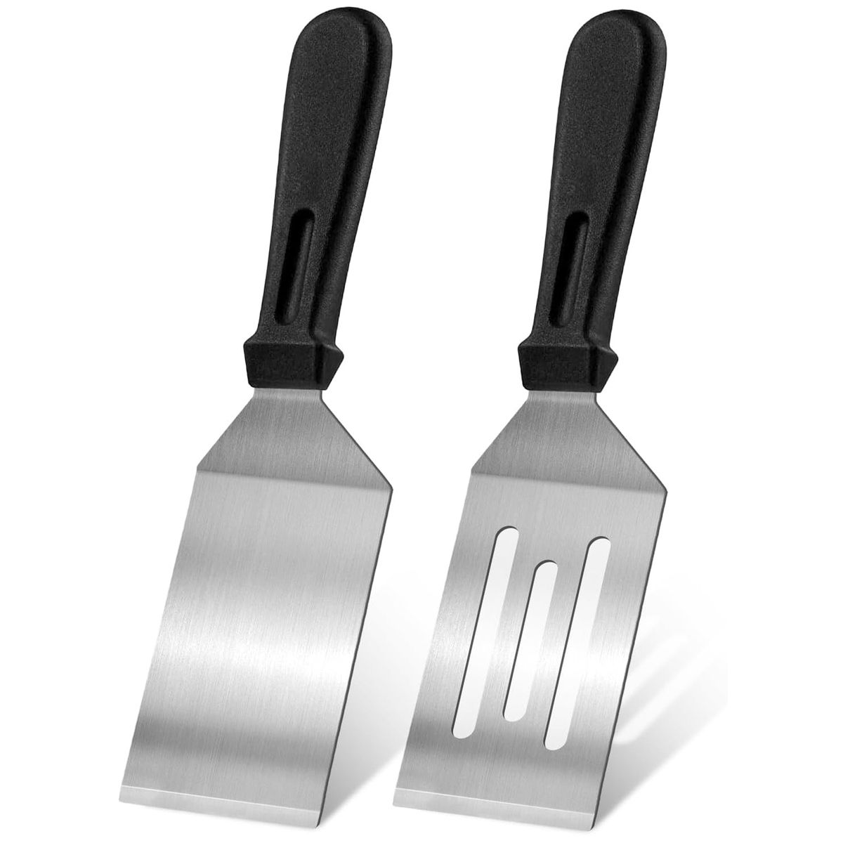 Cart In Mart 2 Piece Stainless Steel Metal Spatulas Heat Resistant Handle Spatula Set