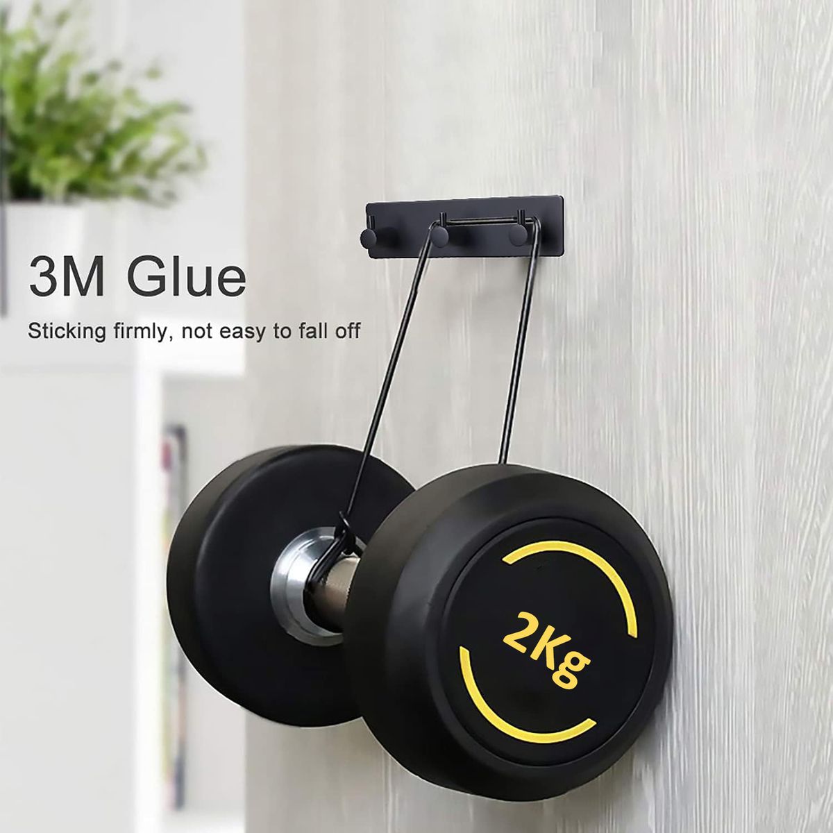Cart In Mart 3 Hooks Key Holder Self-Adhesive Stainless Steel Matte Black Wall Mount