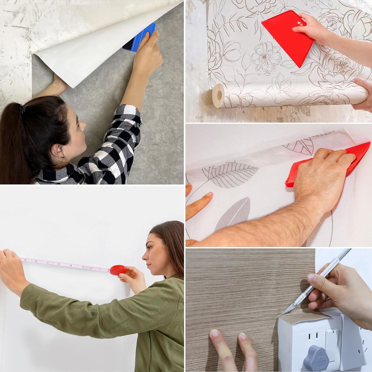 Cart In Mart Wallpaper Tools Kit Peel & Stick Wallpaper Vinyl Window Film Smoothing Set