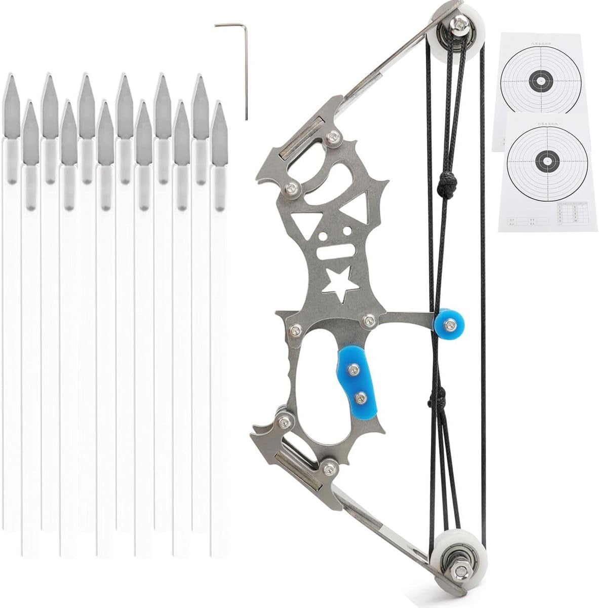 Practice Archery Bow Set Left Right Hand Compound Hunting Bow Metal Handle