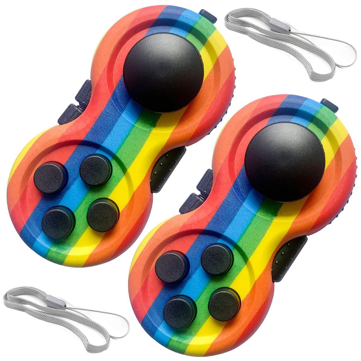 Cart In Mart Fidget Toy Game Rubberized Classic Controller 8 Functions Fidget Pad - 2-piece