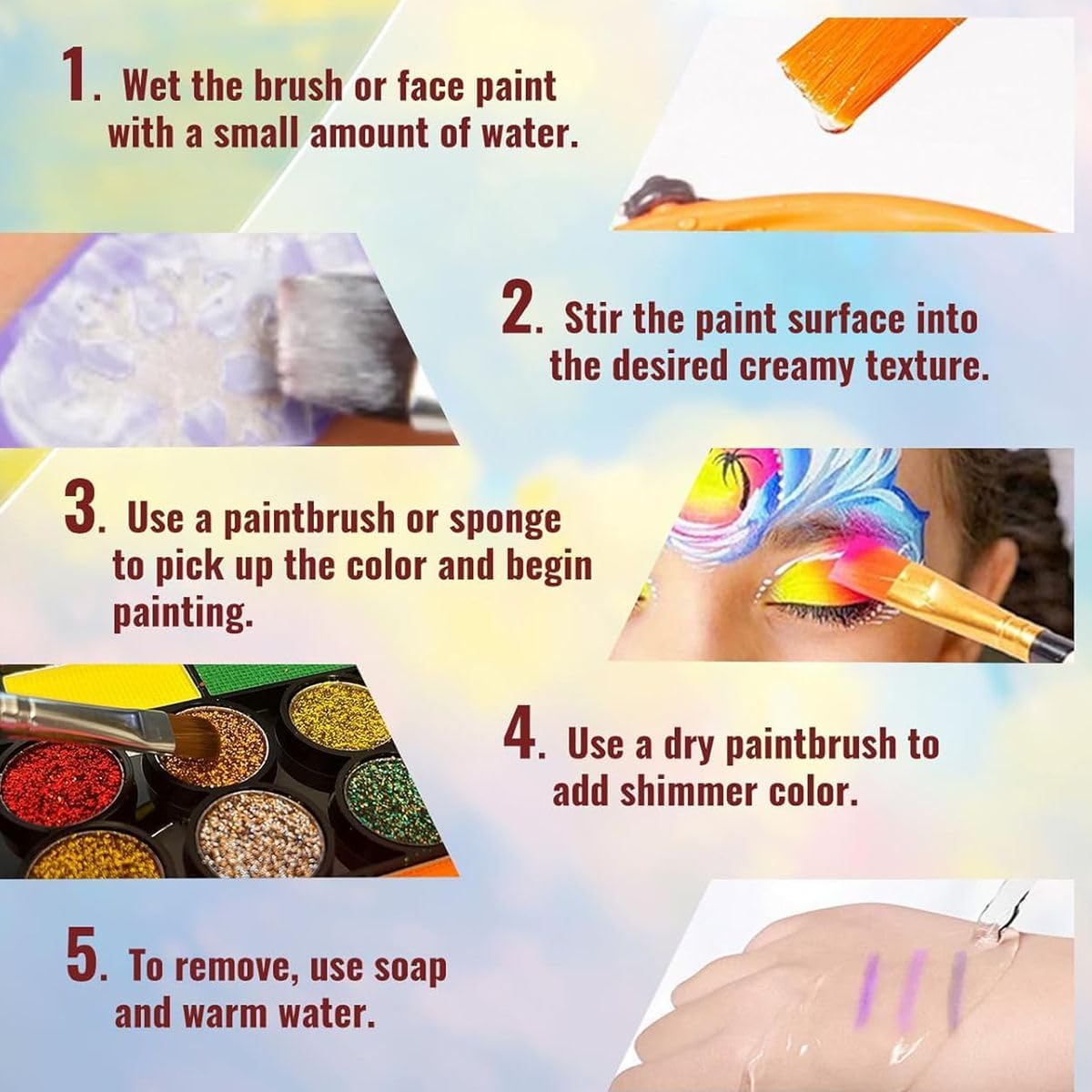 Cart In Mart 42 Color Face Painting Kit for Kids & Adults Non-Toxic Face Paint Palette