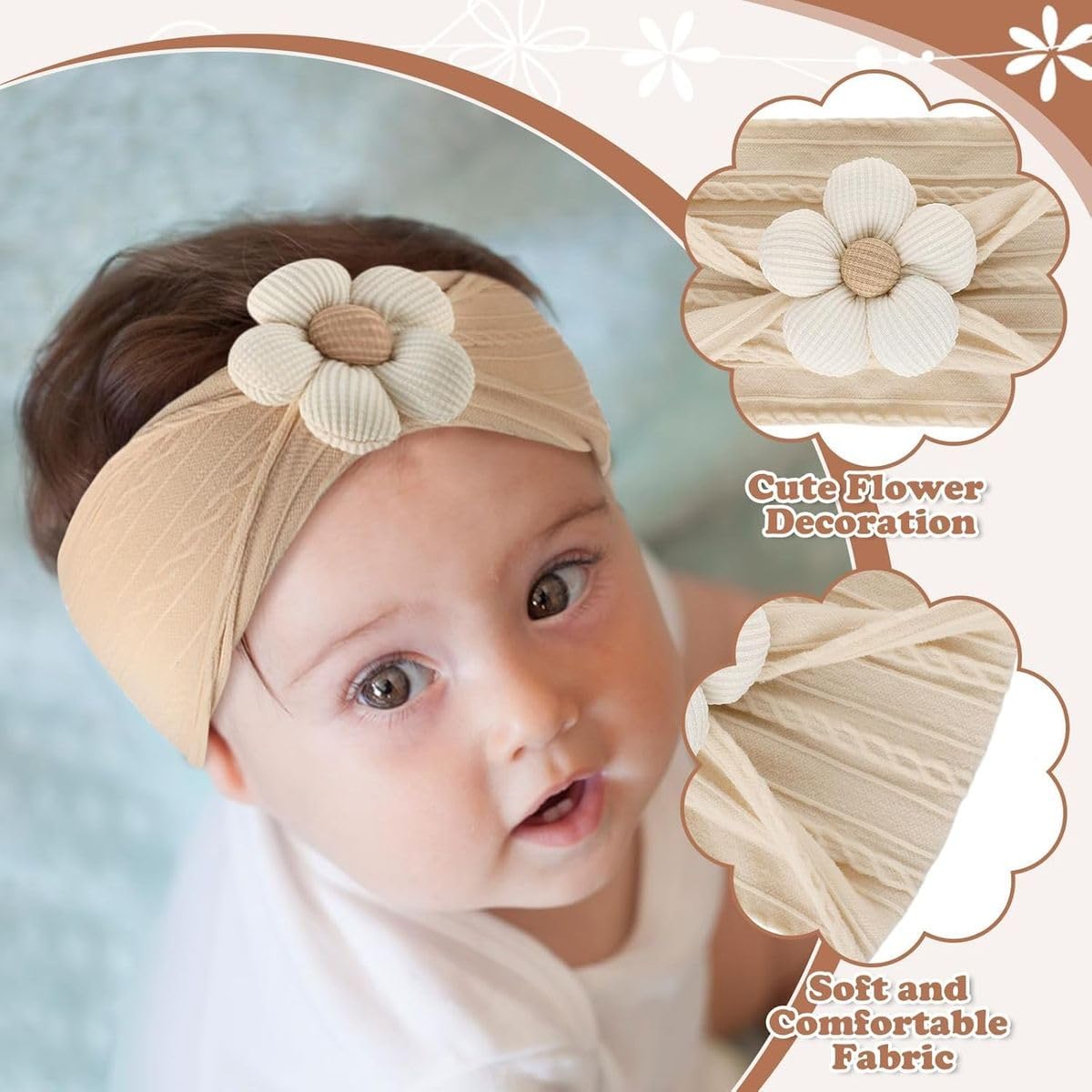 Cart In Mart Headbands Soft Nylon Newborn Infant Toddler Girl Hairbands Hair Accessories
