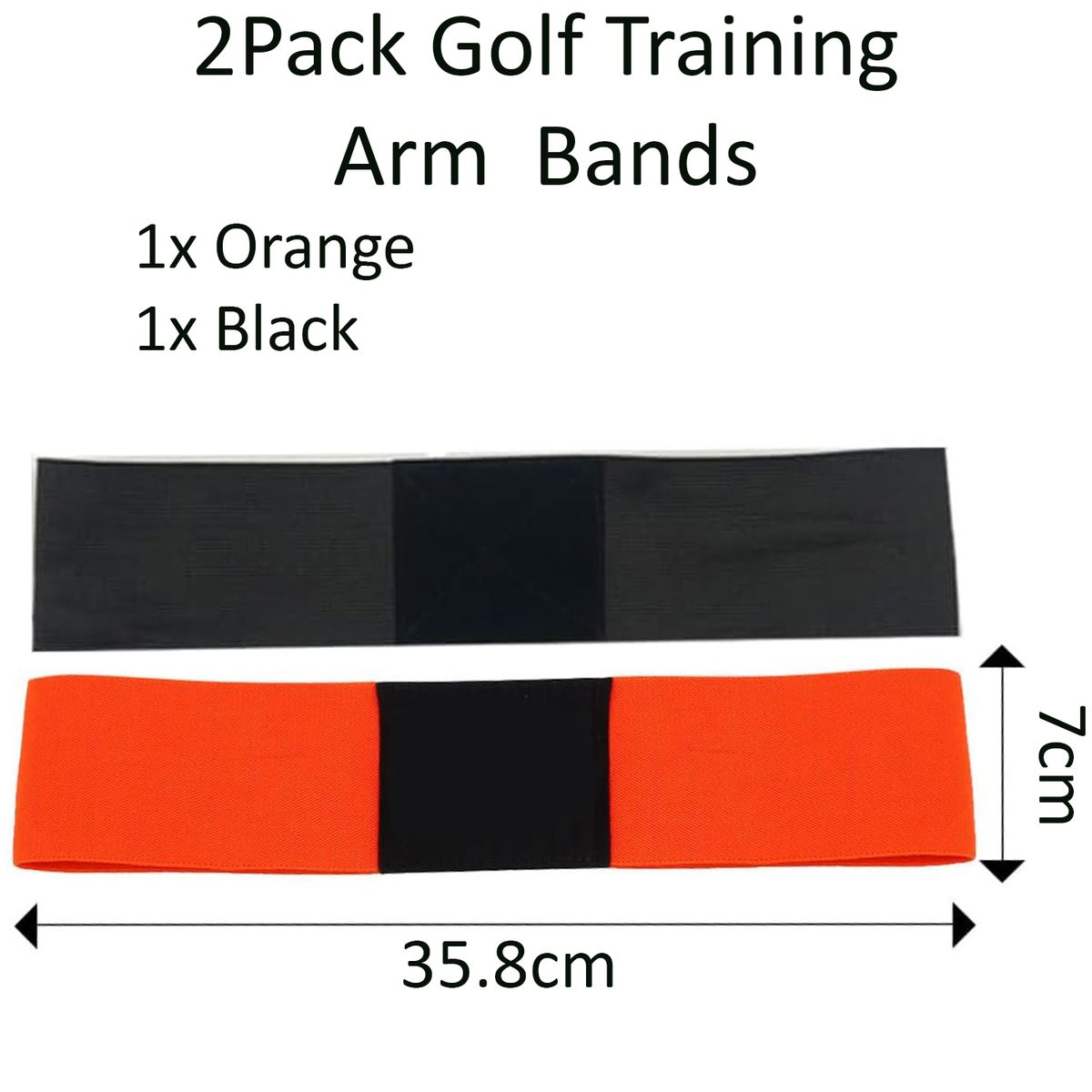 Cart In Mart Golf Swing Arm Band Training Aid Elastic Nylon Posture Motion Fixer -2 Pack