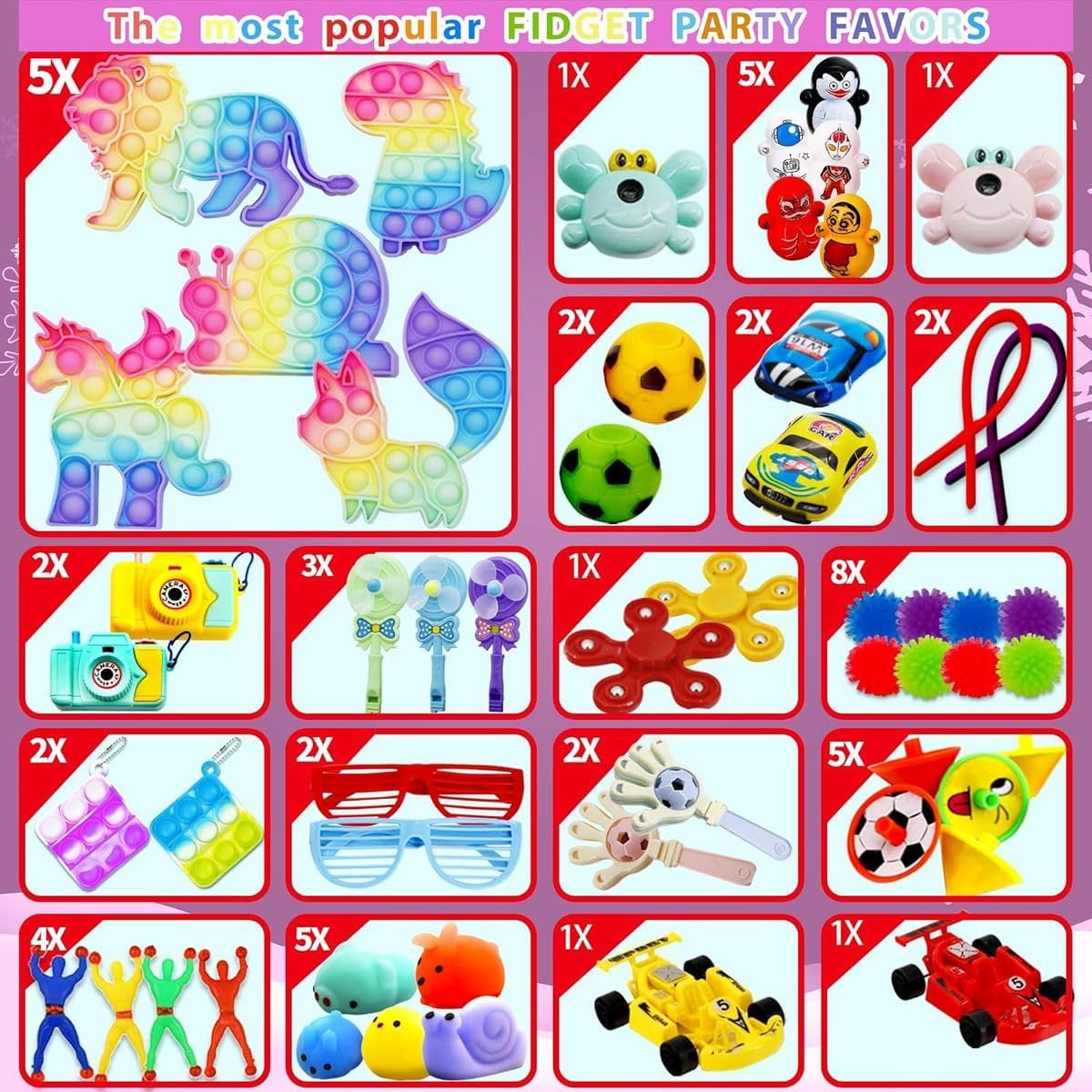 Cart In Mart Birthday Party Favors Supplies For Kids Fidget Toys Pack Christmas Stocking