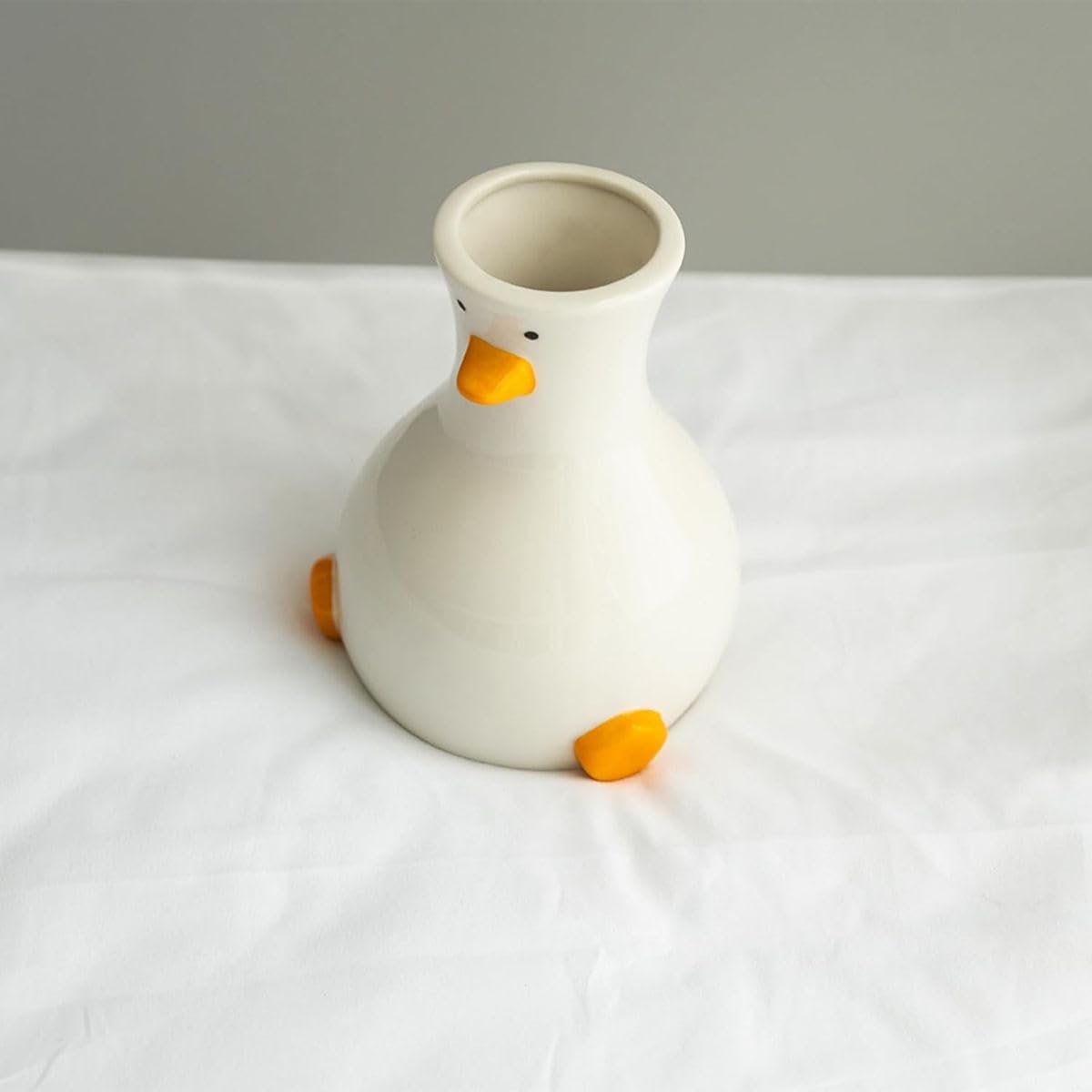 Cart In Mart Handcrafted Ceramic Duck Vase Modern Flower Vase Trendy Art Vase Home Decor