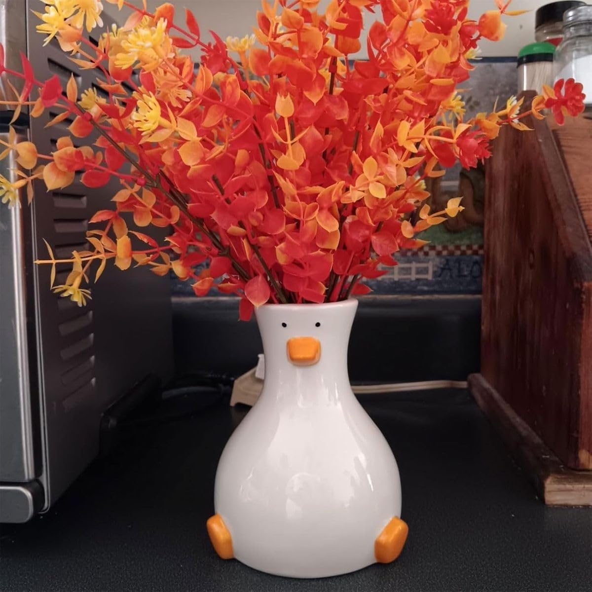 Cart In Mart Handcrafted Ceramic Duck Vase Modern Flower Vase Trendy Art Vase Home Decor