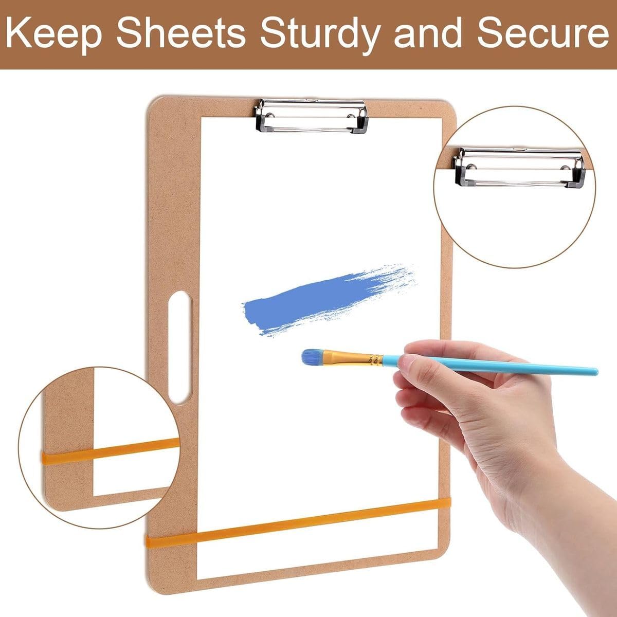 Cart In Mart Artist Sketch Board With Handle Portable Drawing Painting Clipboard Board