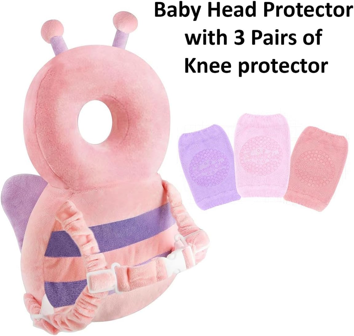 CIM-1242 Baby Head Protection Backpack Adjustable Strap with Toddler Safety knee Pad