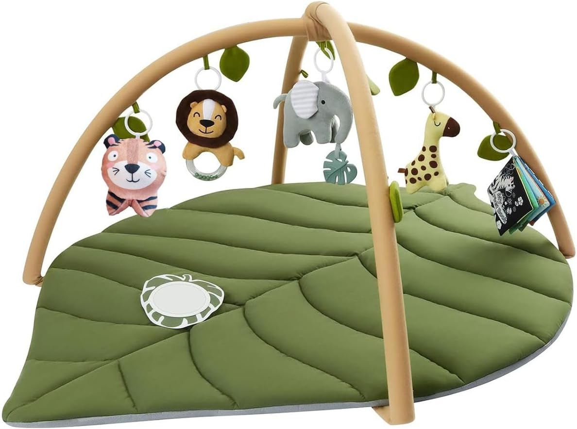 Cart In Mart Large Baby Gym Play Activity Mat 6 Detachable Toys Tummy Time Newborns Mat