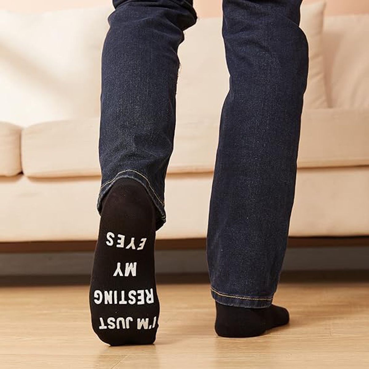 Cart In Mart Funny Socks for Dad I'm Not Sleeping I'm Just Resting My Eyes Novelty Socks