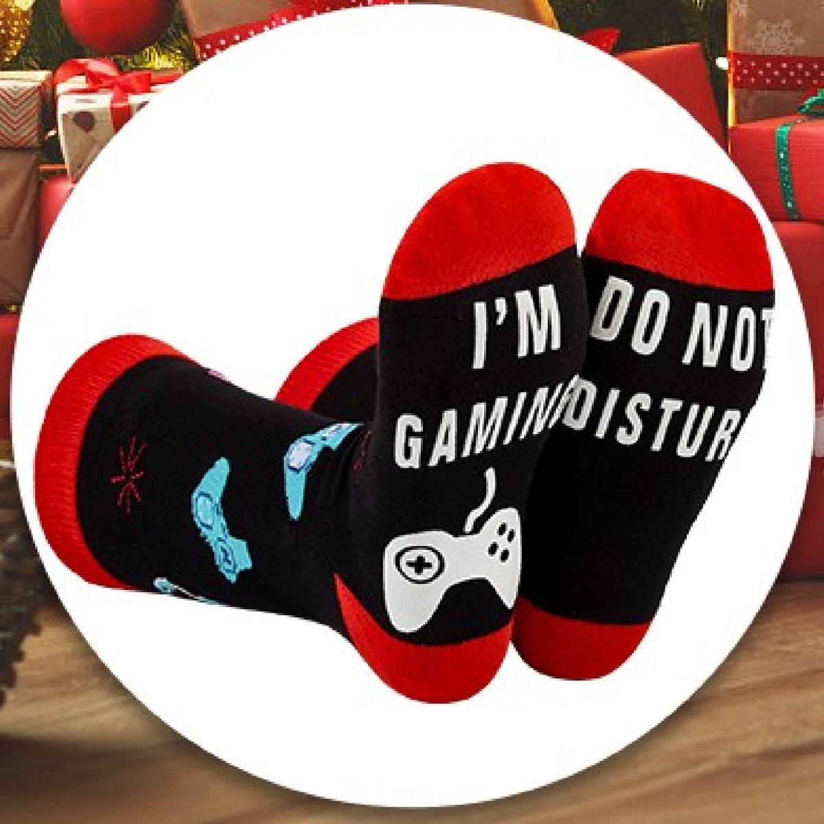 Cart In Mart Do Not Disturb I'm Gaming Funny Socks Gamer Socks for Teen Boys & Men Gift