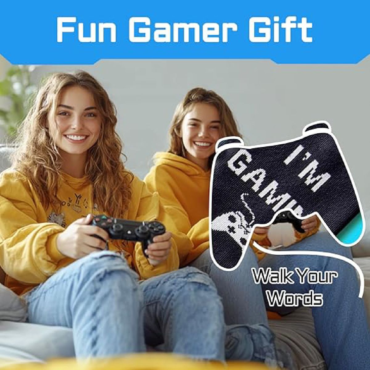 Cart In Mart Do Not Disturb I'm Gaming Funny Socks Gamer Socks for Teen Boys & Men Gift