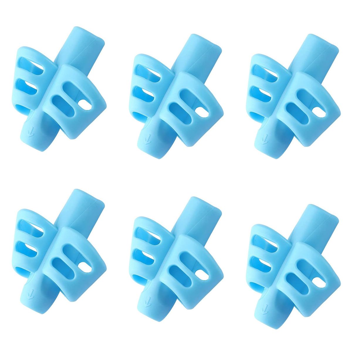 Cart In Mart 6 Pack Silicone Pencil Grips For Kids Handwriting Aid Posture Grippers