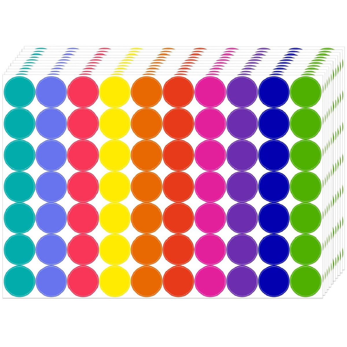 Cart In Mart 1400 Colored Dot Stickers Round Color Coding Labels Classroom Office Labels