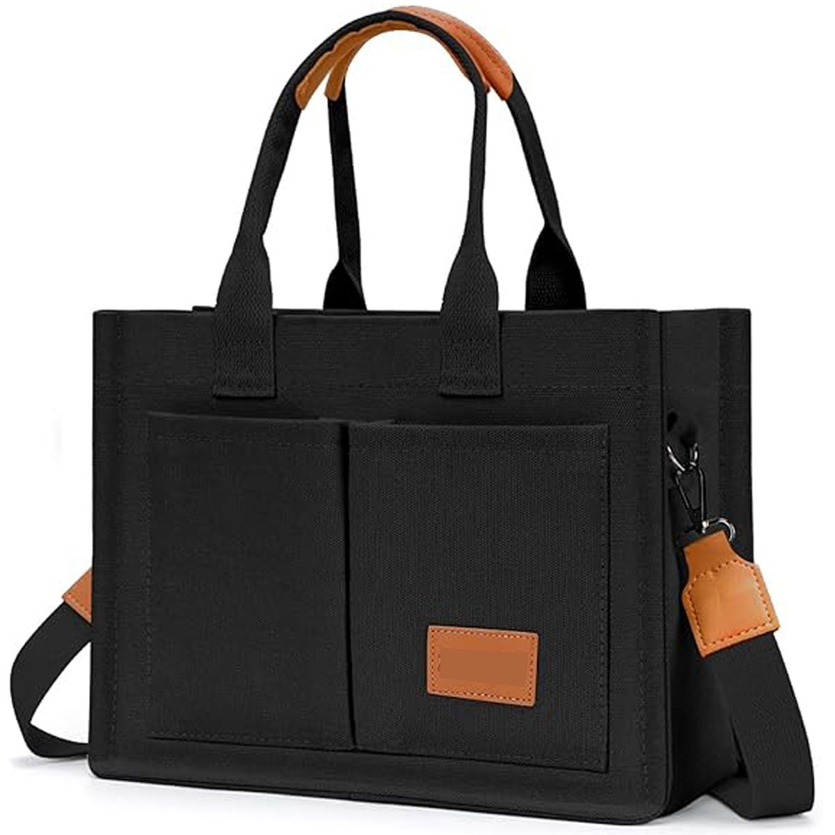 Cart In Mart Cotton Canvas Tote Bag Reusable Eco Shopper Grocery Beach Book Women & Men - Black