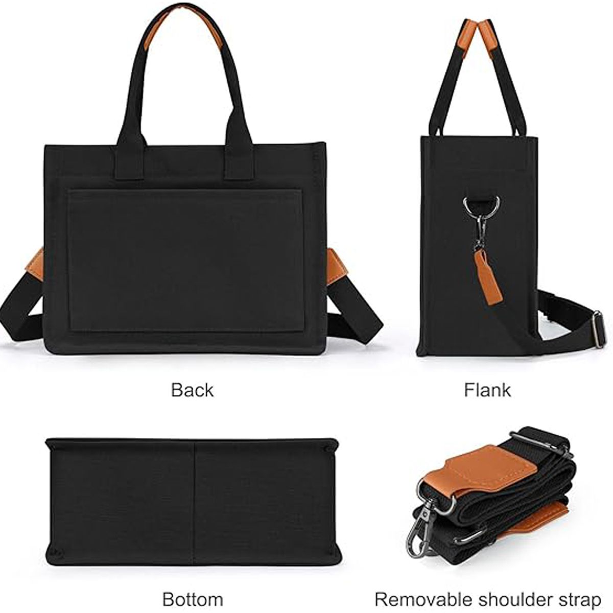 Cart In Mart Cotton Canvas Tote Bag Reusable Eco Shopper Grocery Beach Book Women & Men - Black